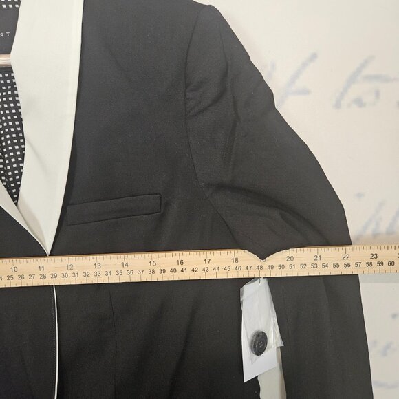 NWT Equipment Quincy Blazer Size 4 Black White 100% Wool $475 - Picture 8 of 10